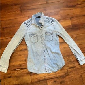 Denim button up shirt